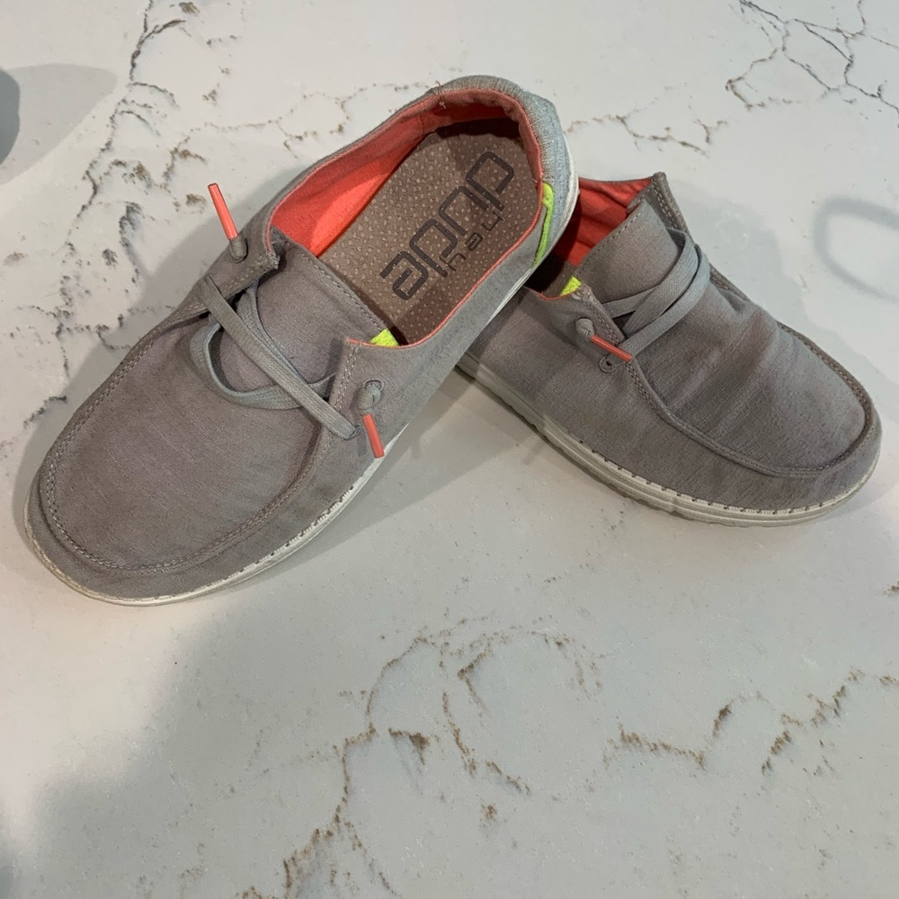 Womens grey Hey Dude shoes